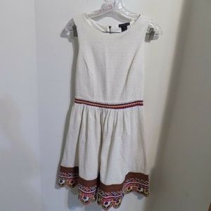 LET ME BE Beige Blend Sleeveless Dress, XSmall